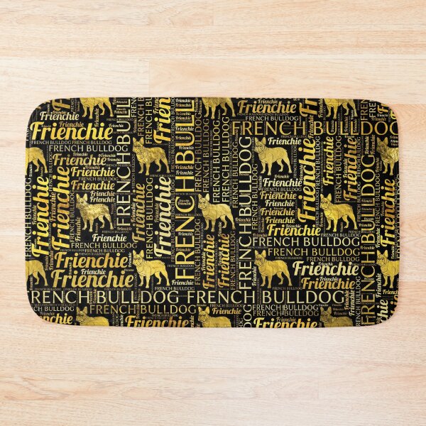 Item preview, French Bulldog silhouette and word art pattern designed and sold by k9printart.
