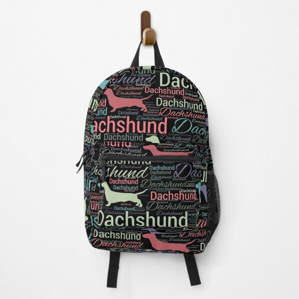 Item preview, Dachshund silhouette and word art pattern designed and sold by k9printart.