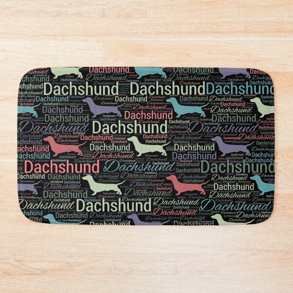 Item preview, Dachshund silhouette and word art pattern designed and sold by k9printart.