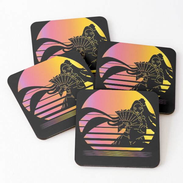 Item preview, Hanamikoji Synthwave - Board Game Inspired Graphic - Tabletop Gaming  - BGG designed and sold by MeepleDesign.