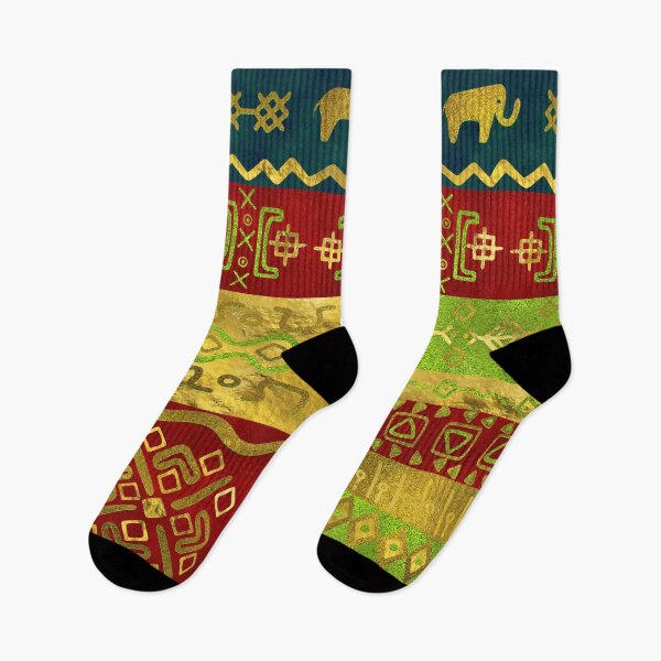 Item preview, Ethnic African Golden Pattern on color designed and sold by k9printart.