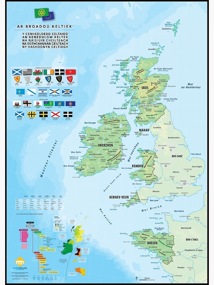 « Les six nations celtiques : cartes, drapeaux et langues (version en breton) » par Multinatio