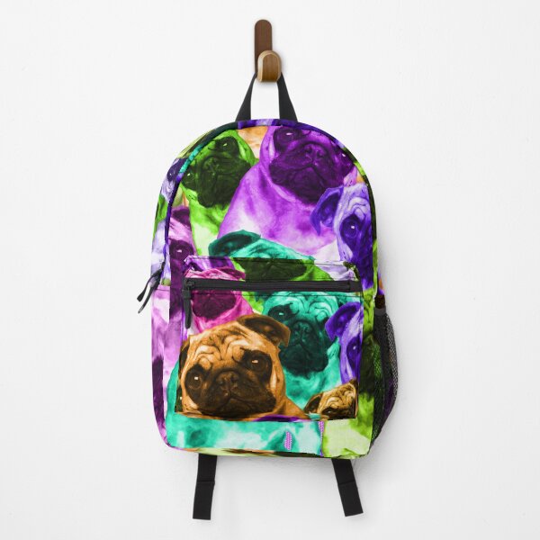 Item preview, Colorful Pug Pattern designed and sold by k9printart.