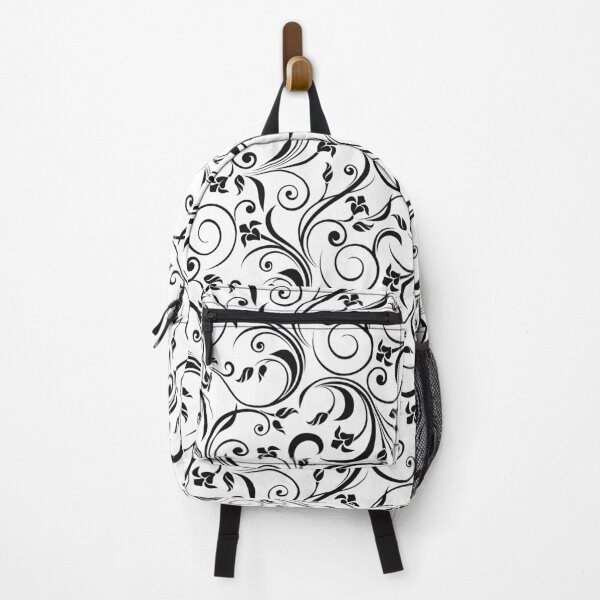 Item preview, Black and white floral pattern with small flowers and whorls. designed and sold by Naddya.