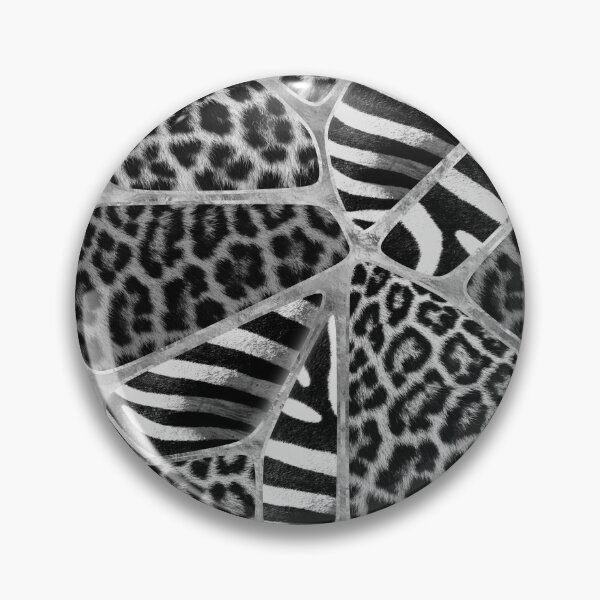 Item preview, Animal Print - Leopard and Zebra - silver designed and sold by k9printart.