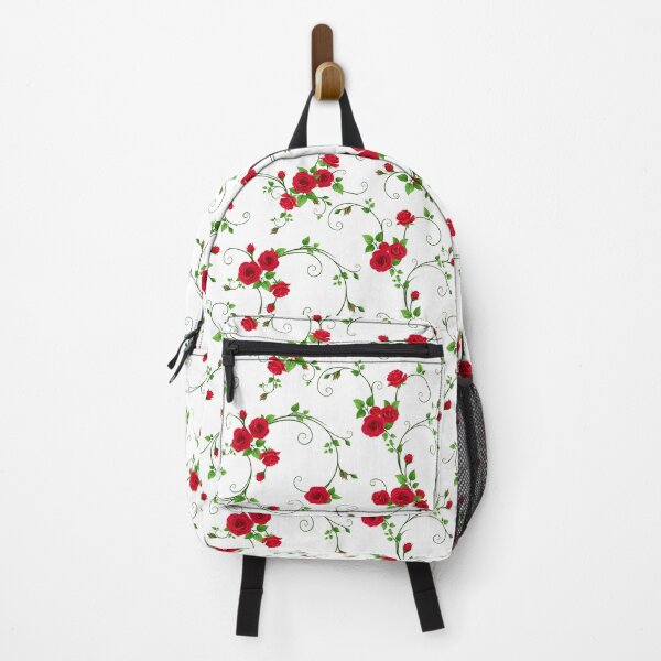 Item preview, Pattern with red roses and swirls designed and sold by Naddya.
