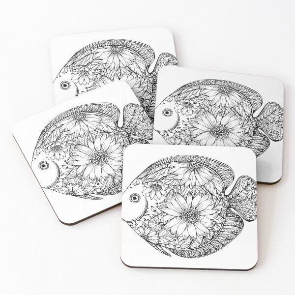 Item preview, Decorative Henna Fish Floral designed and sold by noirty.
