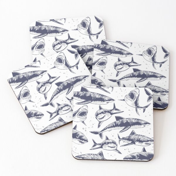 Item preview, Shark Patterns designed and sold by noirty.
