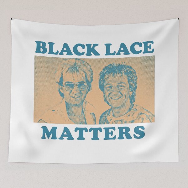 Item preview, Black Lace Matters / Humorous 80s Gift designed and sold by AestheticNow.