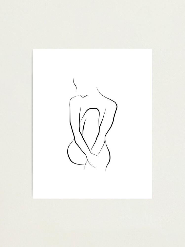 Alternate view of Nude Line Art Sketch - Beautiful Bella Photographic Print