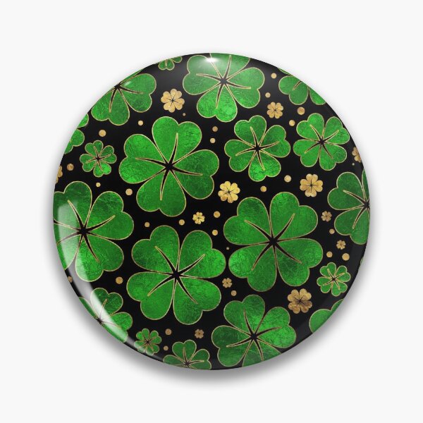 Item preview, Lucky Shamrock Four-leaf Clover Pattern designed and sold by k9printart.