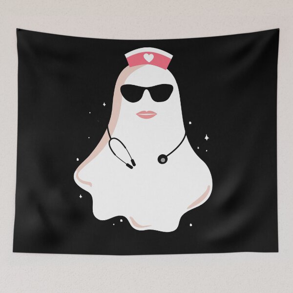 Item preview, nurse Ghost with glasses nurse soul halloween :cool ghost designed and sold by ELmezz.