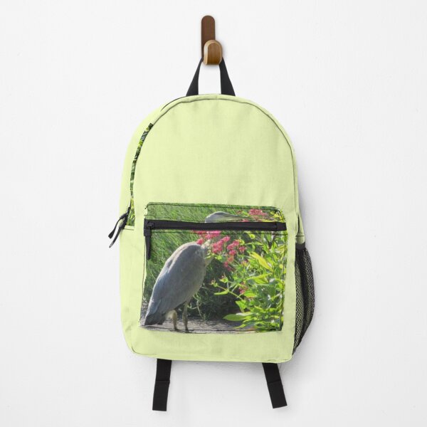 Item preview, Heron admiring the Valerian flowers in Herefordshire designed and sold by GoNatureDesigns.