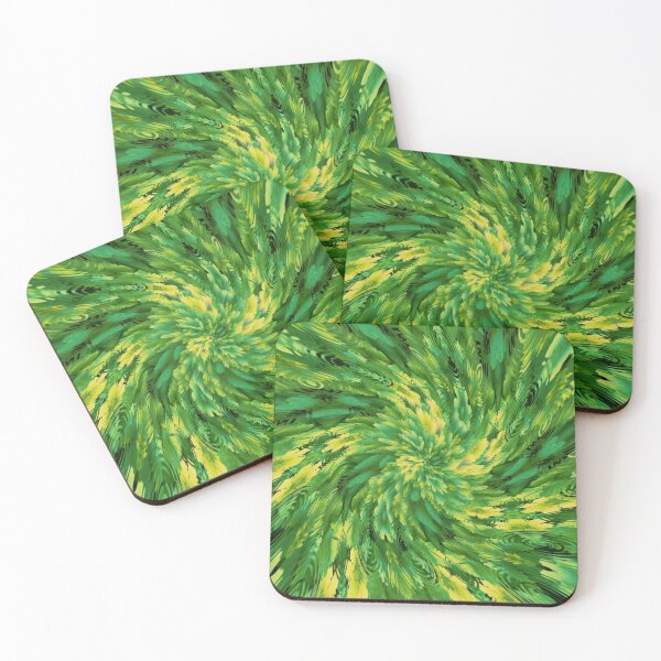 Item preview, Colorama green psychedelic abstraction designed and sold by Joie-et-Poesie.