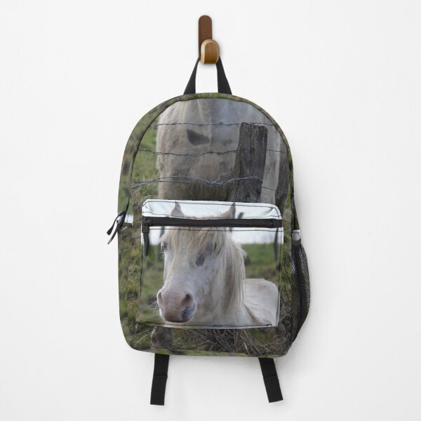 Item preview, White camargue horse portrait in the meadow designed and sold by EstelleRossetti.