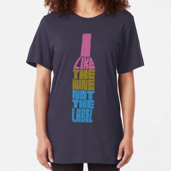 I Like the Wine, Not The Label (Speckled) Slim Fit T-Shirt