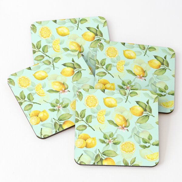 Item preview, Summer Lemons Botanical Garden turqouise designed and sold by UtArt.