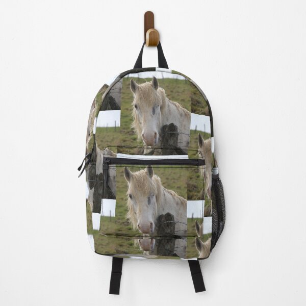 Item preview, White camargue horse portrait in the meadow designed and sold by EstelleRossetti.