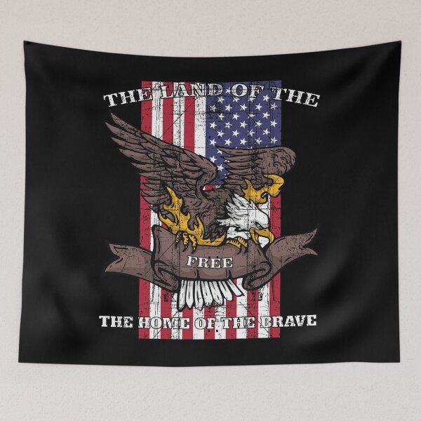 Item preview, THE-LAND-OF-THE-FREE-THE-HOME-OF-THE-BRAVE - USA - Stars and Stripes - Eagle - 4th July - Gift - happy 4th of july - 4th july outfits - 4 july shirt - 4th july clothes - women's 4th of july shirt designed and sold by dan2244.