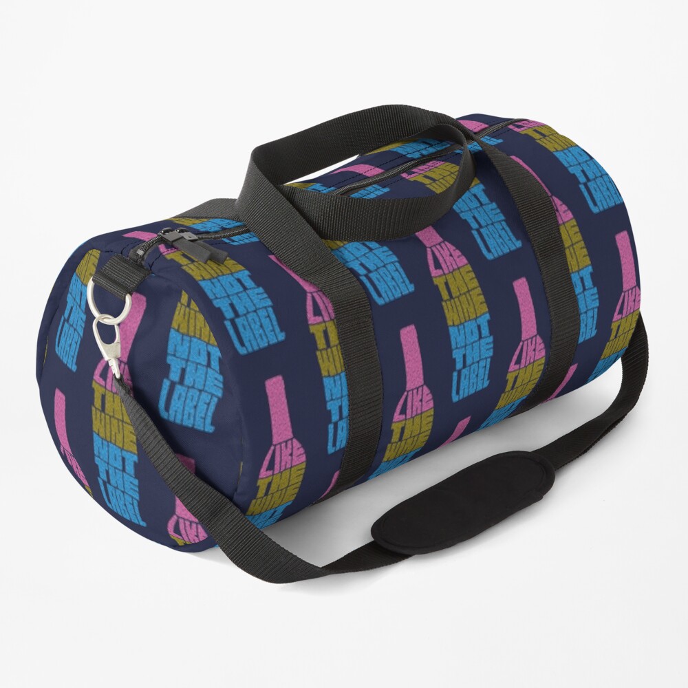 I Like the Wine, Not The Label (Speckled) Duffle Bag