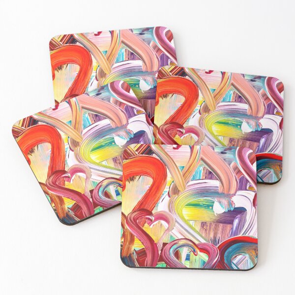 Item preview, Colourful abstract hand painted design - abstract T-shirt, abstract phone cover, abstract sticker designed and sold by DavJen.