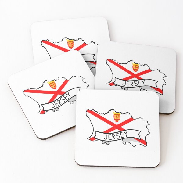 Item preview, Bailiwick of Jersey Flag Map Sticker designed and sold by Drawingvild.
