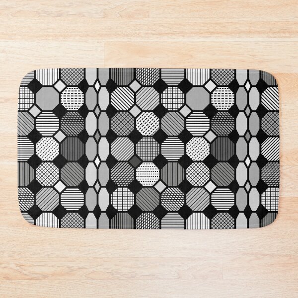 Item preview, Textured Geometric Polygons, grayscale designed and sold by JaanaHalme.