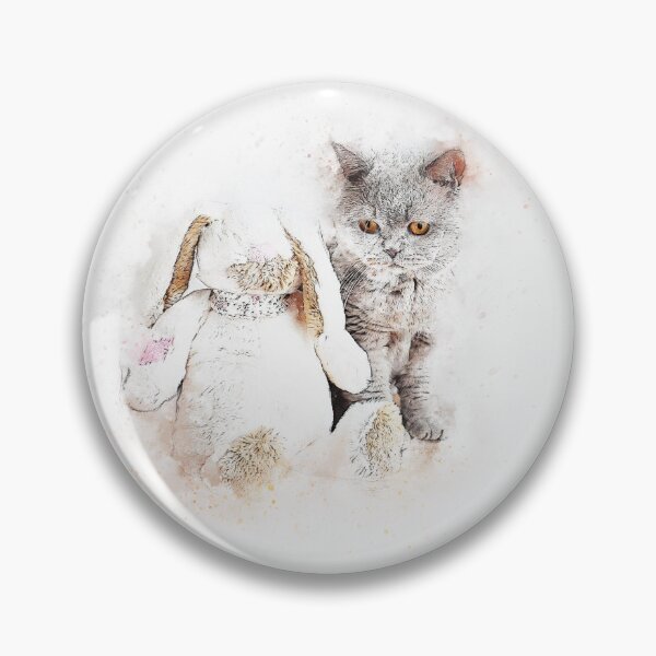 Item preview, Kitten with toy bunny designed and sold by coolkatia.