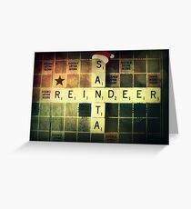 Santa Scrabble Christmas Card Greeting Card