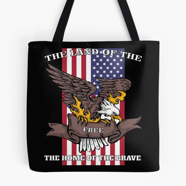 Item preview, THE-LAND-OF-THE-FREE-THE-HOME-OF-THE-BRAVE - USA - Stars and Stripes - Eagle - 4th July - Gift - happy 4th of july - 4th july outfits - 4 july shirt - 4th july clothes - women's 4th of july shirt designed and sold by dan2244.