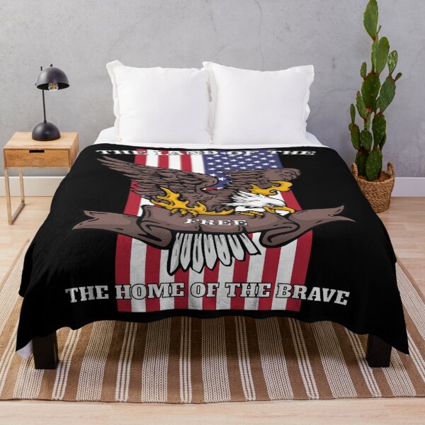Item preview, THE-LAND-OF-THE-FREE-THE-HOME-OF-THE-BRAVE - USA - Stars and Stripes - Eagle - 4th July - Gift - happy 4th of july - 4th july outfits - 4 july shirt - 4th july clothes - women's 4th of july shirt designed and sold by dan2244.