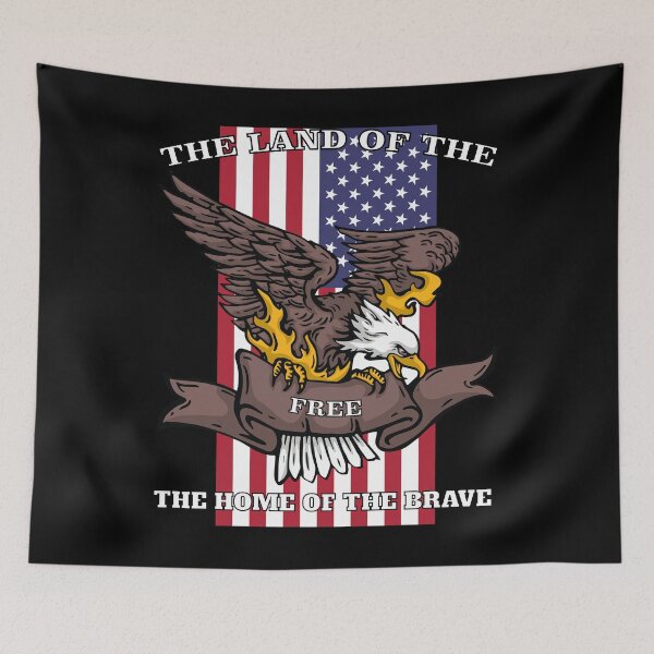 Item preview, THE-LAND-OF-THE-FREE-THE-HOME-OF-THE-BRAVE - USA - Stars and Stripes - Eagle - 4th July - Gift - happy 4th of july - 4th july outfits - 4 july shirt - 4th july clothes - women's 4th of july shirt designed and sold by dan2244.