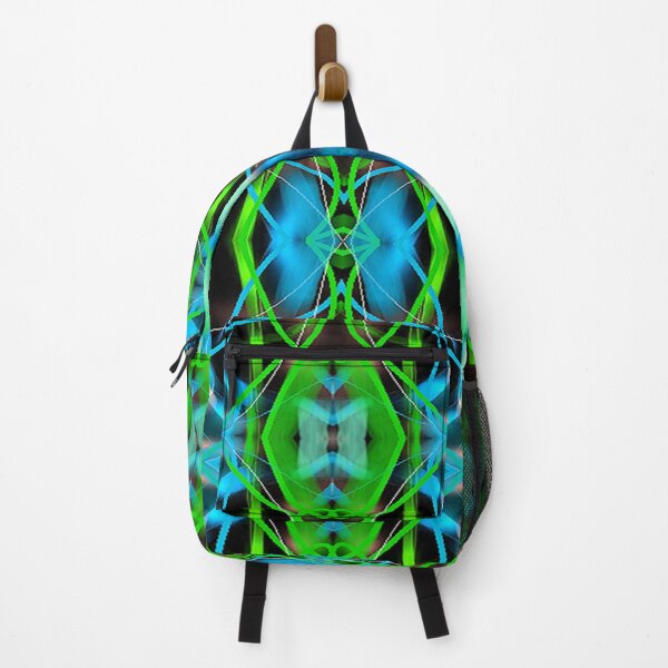Item preview, Neon blue and green graphic psychedelic ,arte abstracto,abstract art design designed and sold by Adri Barnard.