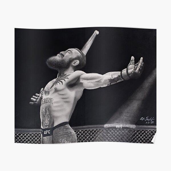 Conor Mcgregor Drawing Poster By Mannionc09 Redbubble