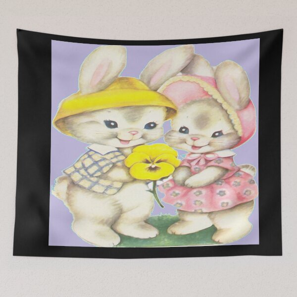 Item preview, White Love Rabbits designed and sold by Isabelle Calisto.