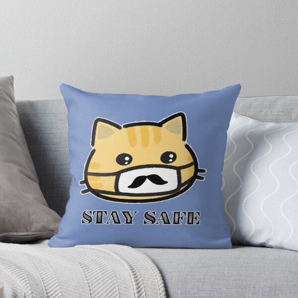 Item preview, Stay Safe Cat - Moustache Mask designed and sold by LilFurKids.