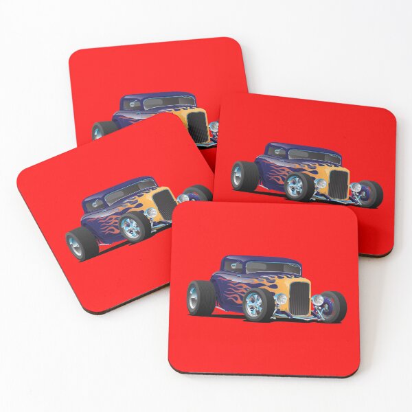 Item preview, Vintage Hot Rod Car with Classic Flames designed and sold by hobrath.