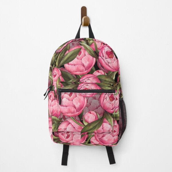 Item preview, Floral pattern with pink peonies designed and sold by Gribanessa.