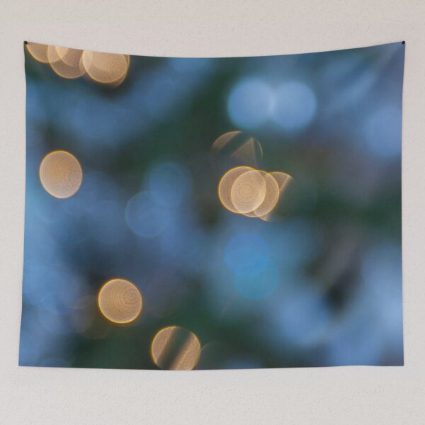 Item preview, Blue background with lights in yellow designed and sold by Photopat.