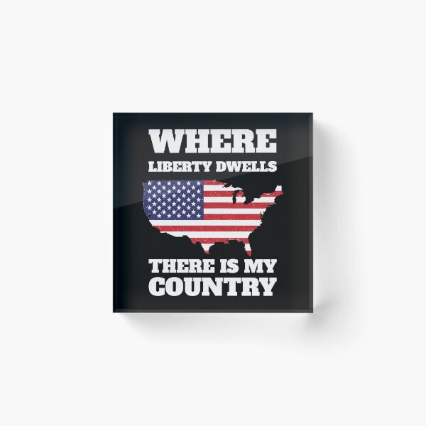 Item preview, WHERE LIBERTY DWELLS, THERE IS MY COUNTRY - USA - Stars and Stripes - Eagle - 4th July - Gift - happy 4th of july - 4th july outfits - 4 july shirt - 4th july clothes - women's 4th of july shirt designed and sold by dan2244.