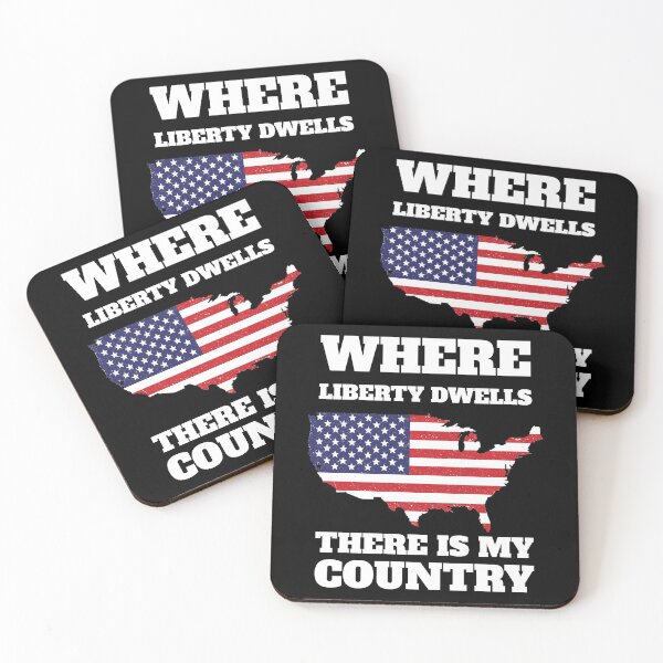 Item preview, WHERE LIBERTY DWELLS, THERE IS MY COUNTRY - USA - Stars and Stripes - Eagle - 4th July - Gift - happy 4th of july - 4th july outfits - 4 july shirt - 4th july clothes - women's 4th of july shirt designed and sold by dan2244.