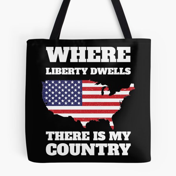 Item preview, WHERE LIBERTY DWELLS, THERE IS MY COUNTRY - USA - Stars and Stripes - Eagle - 4th July - Gift - happy 4th of july - 4th july outfits - 4 july shirt - 4th july clothes - women's 4th of july shirt designed and sold by dan2244.