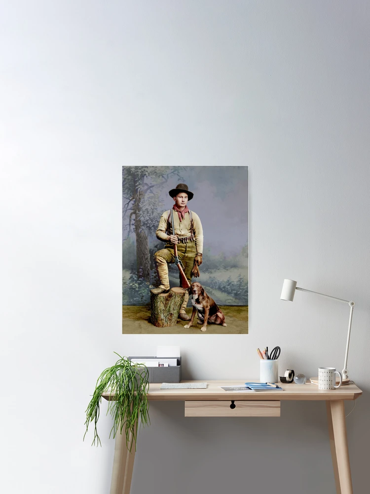 American hunter with his dog 1890's Poster for Sale by Gary sheaf