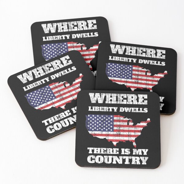 Item preview, WHERE LIBERTY DWELLS, THERE IS MY COUNTRY - USA - Stars and Stripes - Eagle - 4th July - Gift - happy 4th of july - 4th july outfits - 4 july shirt - 4th july clothes - women's 4th of july shirt designed and sold by dan2244.
