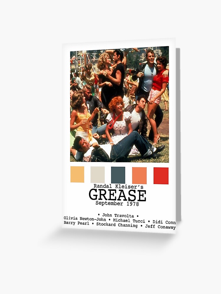Grease Movie Poster Greeting Card By Bethanydr02 Redbubble