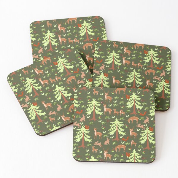 Item preview, Woodland animals and firs pattern designed and sold by burbura.