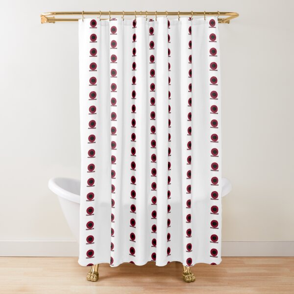 Red and Black Shower Curtain