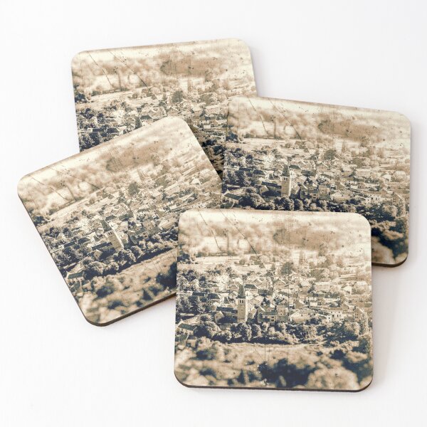 Item preview, Sunlight on small french village in countryside landscape vintage styled designed and sold by Grégory DUBUS.