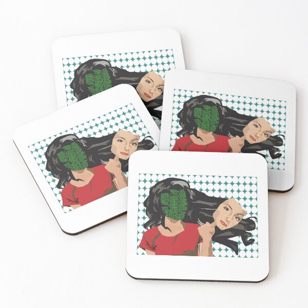 Item preview, Face Removed Robot Girl with "Karl Marx is in Love" in Binary Code Face designed and sold by Michelle Sarah.