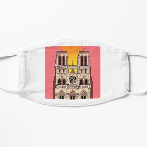 Notre Dame on Fire (Day) Mask